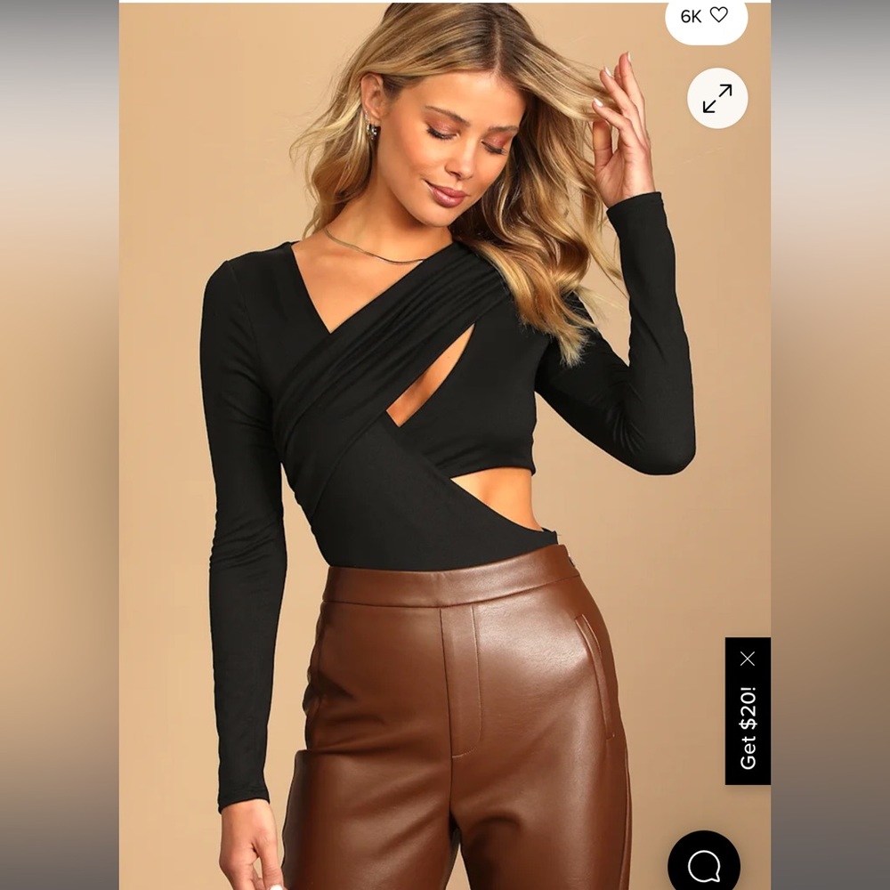 LULUS Long Sleeve Cutout Bodysuit